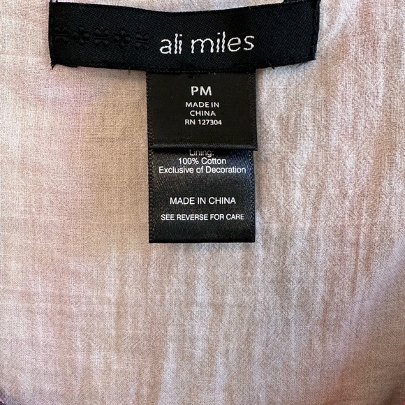 Ali Miles Colorful Woven Boho Flared Sleeves V-Neck with Tassels Blouse Sz MP - Picture 3 of 11